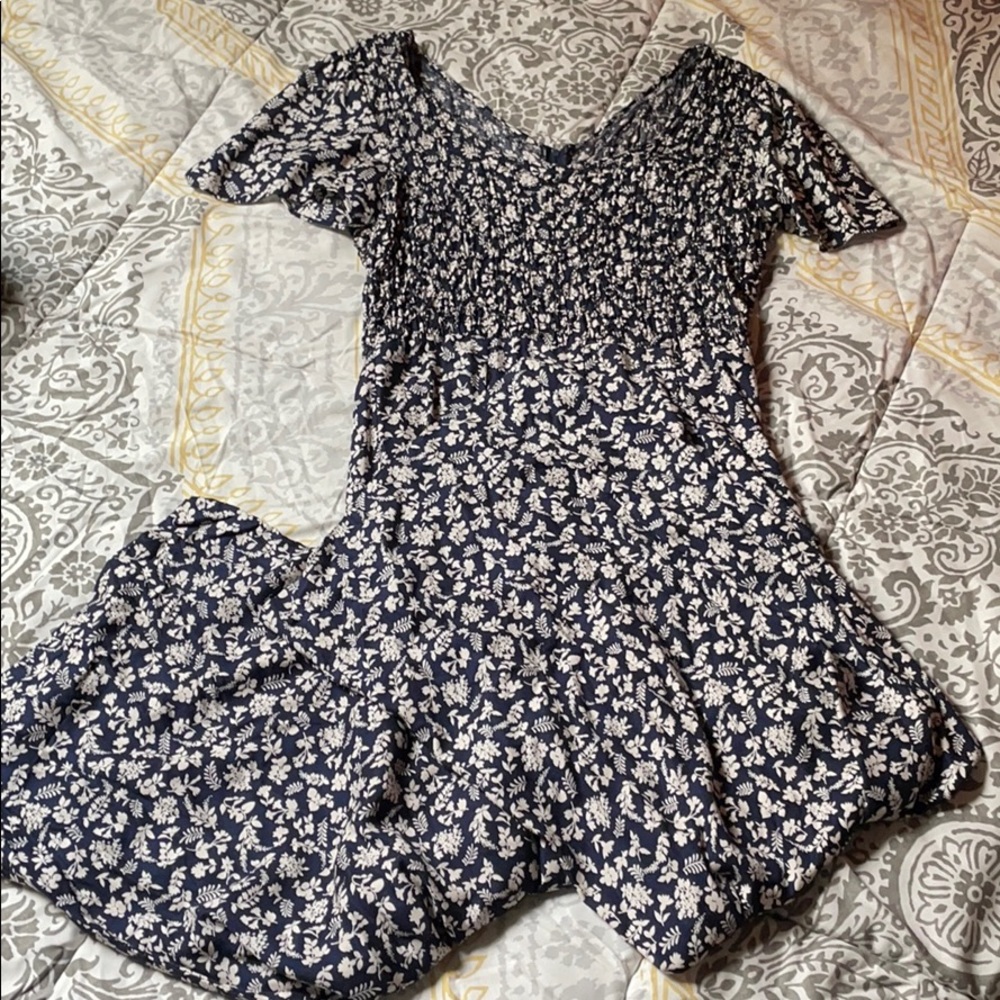 Vintage Floral Wide Leg Jumpsuit